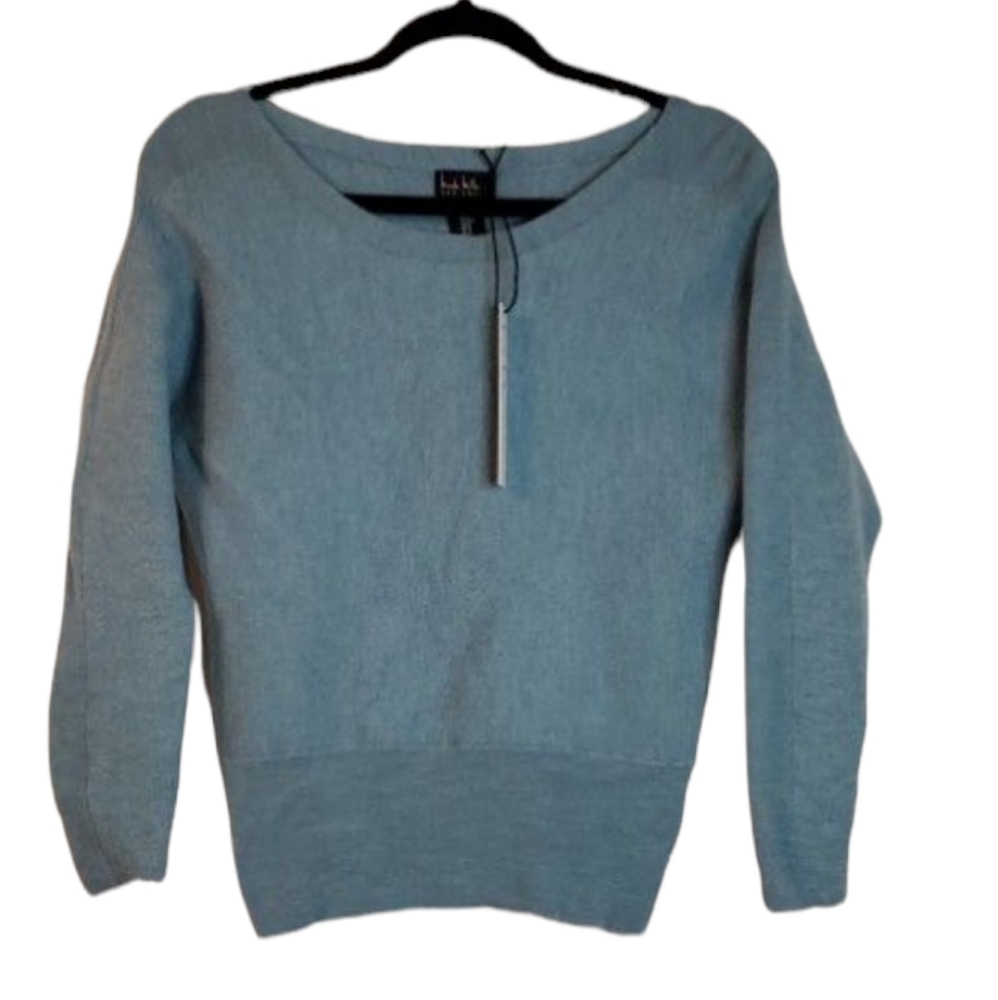Nicole Miller 100% Fine Merino Wool Long Sleeve Sweater